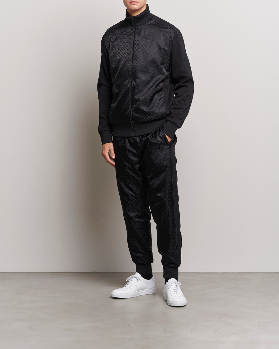Mies | Puserot | BOSS BLACK | Shepherd Monogram Full Zip Sweater Black