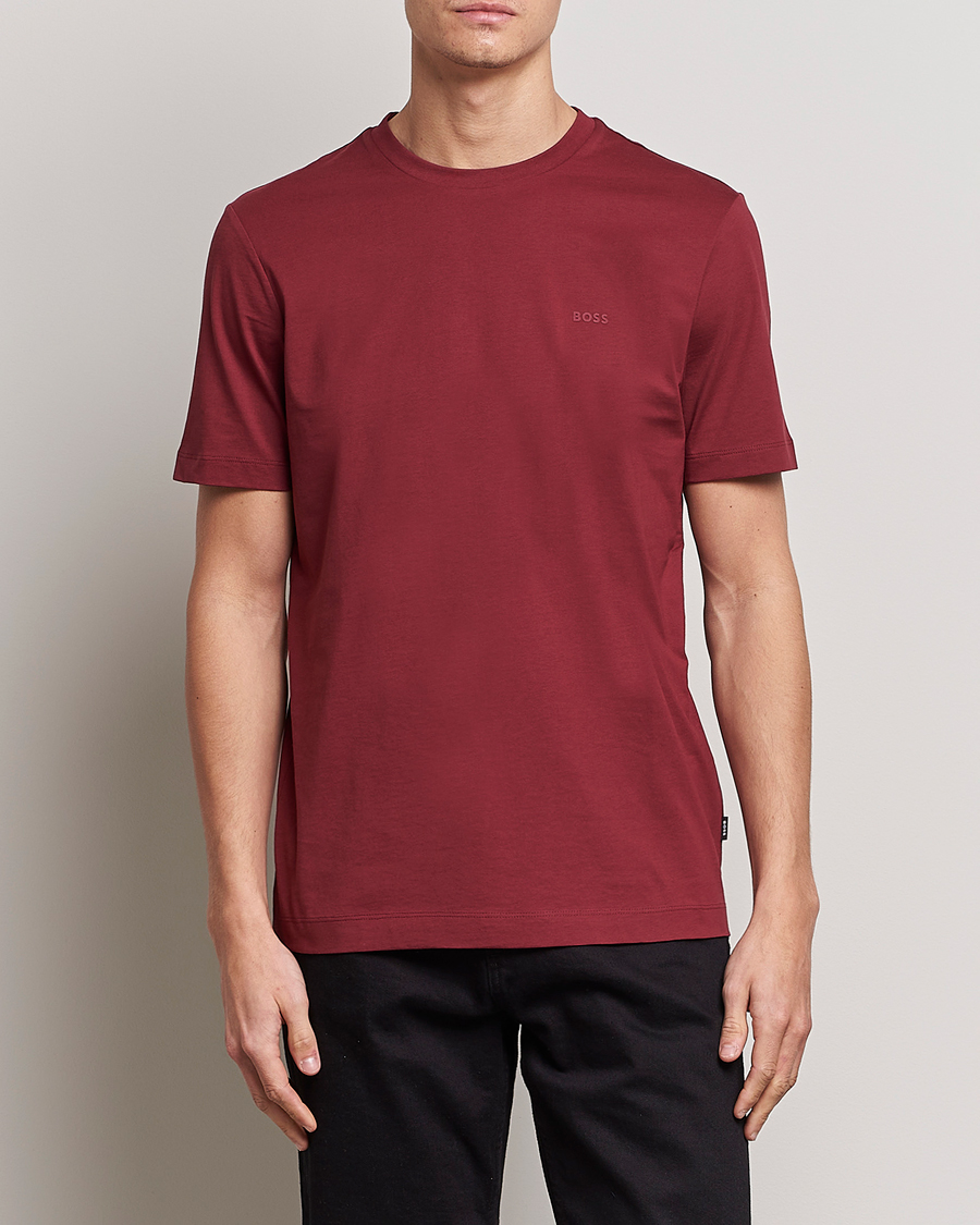 Mies | Lyhythihaiset t-paidat | BOSS BLACK | Thompson Crew Neck T-Shirt Dark Red