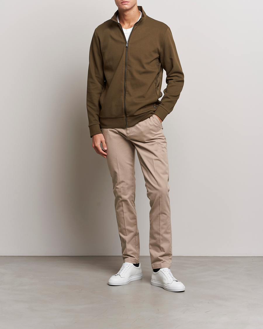 Mies | Puserot | BOSS BLACK | Shepherd Full Zip Sweater Open Green