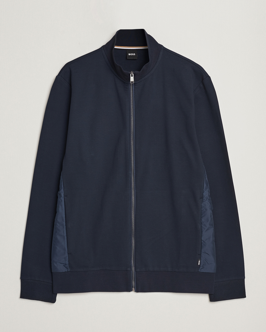 Mies |  | BOSS BLACK | Shepherd Full Zip Sweater Dark Blue