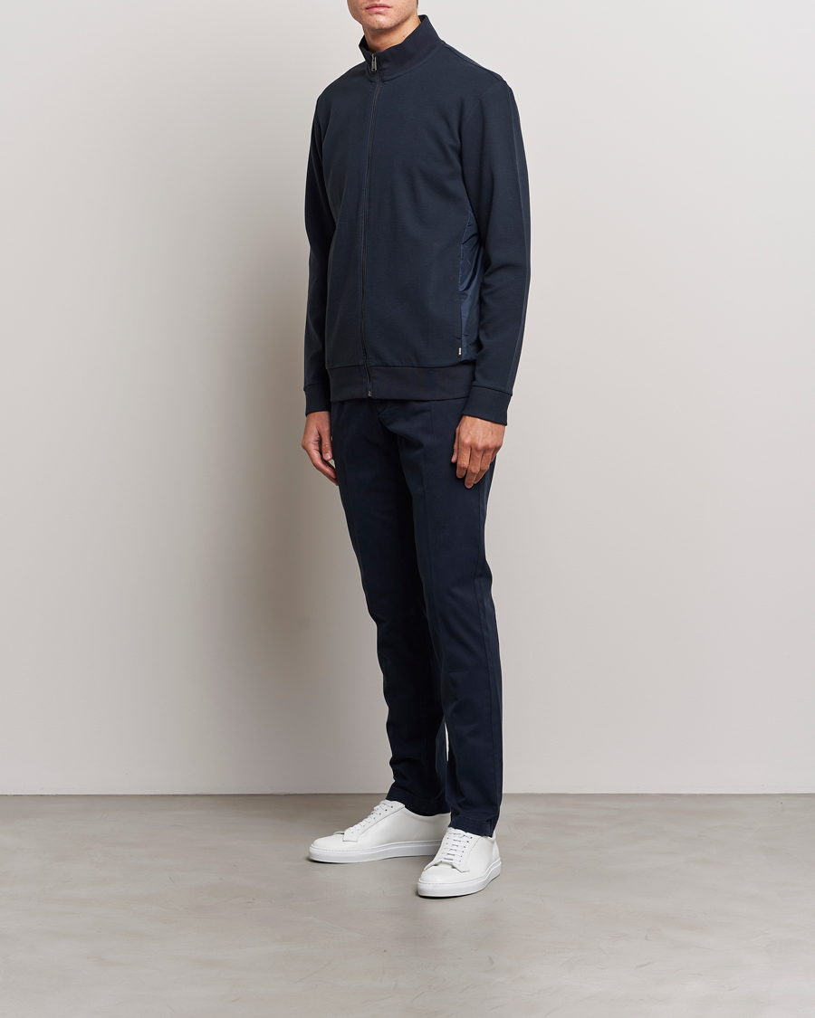 Mies | Puserot | BOSS BLACK | Shepherd Full Zip Sweater Dark Blue