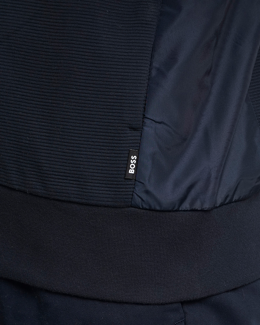 Mies | Puserot | BOSS BLACK | Shepherd Full Zip Sweater Dark Blue