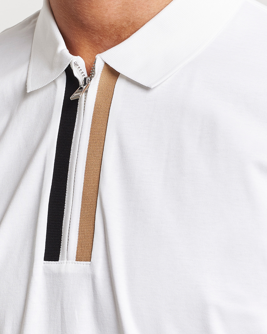 Mies | Pikeet | BOSS BLACK | Paras Half Zip Polo White