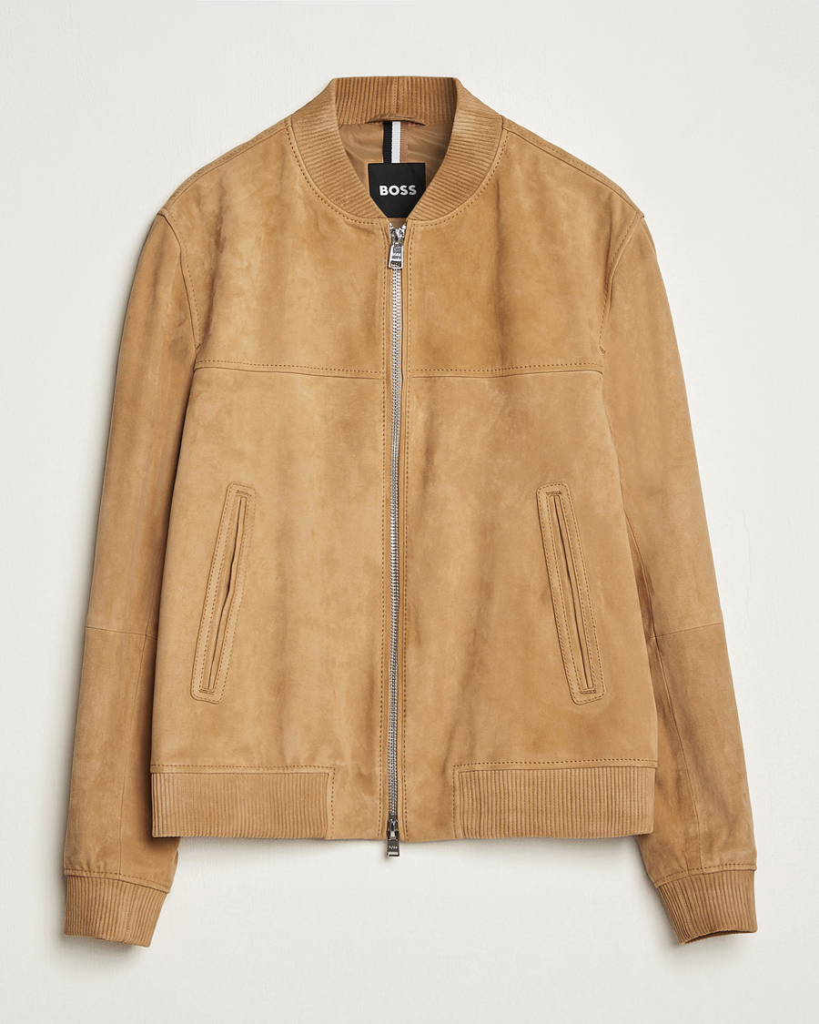 Mies | Takit | BOSS BLACK | Malbano Suede Jacket Medium Beige