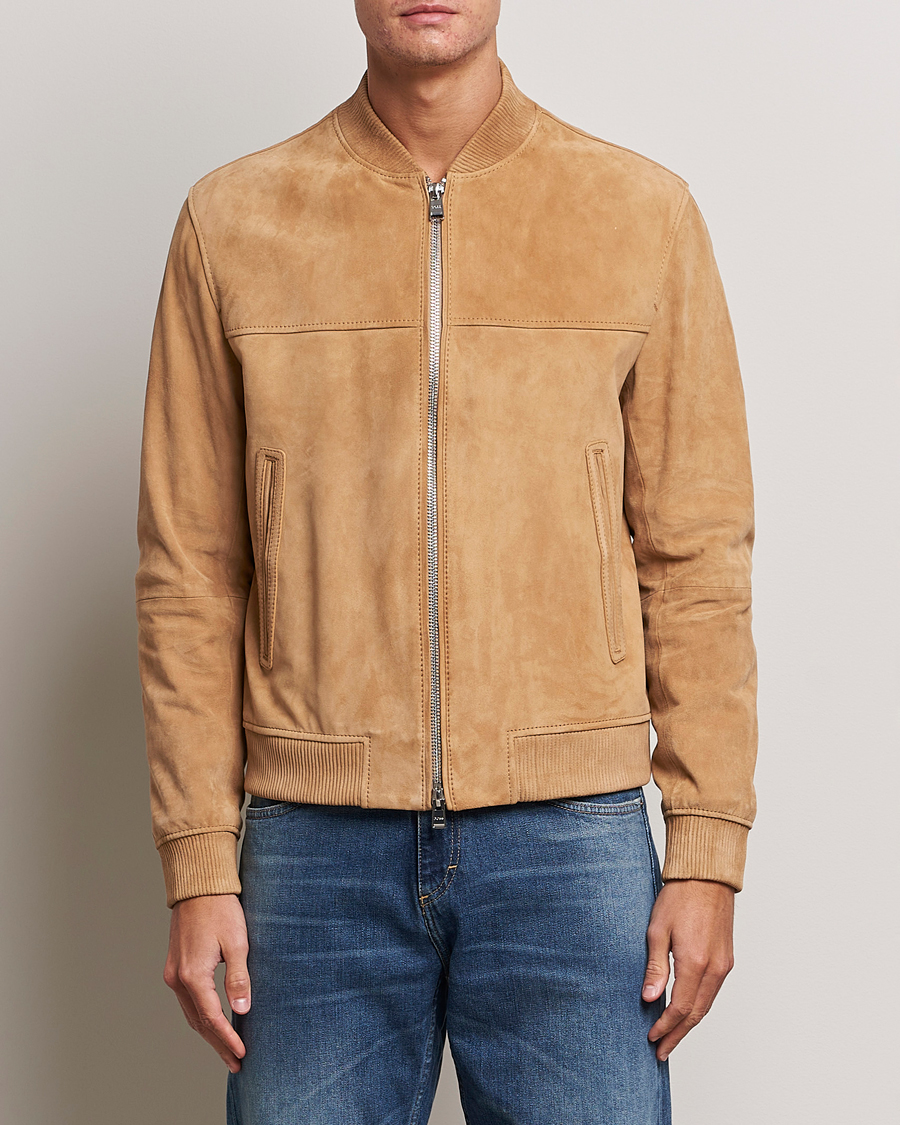Mies | Takit | BOSS BLACK | Malbano Suede Jacket Medium Beige