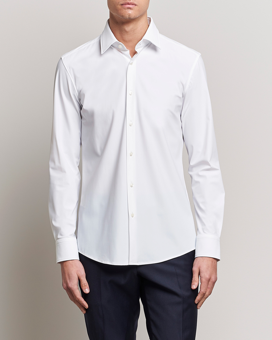 Mies | Rennot | BOSS BLACK | Hank 4-Way Stretch Shirt White
