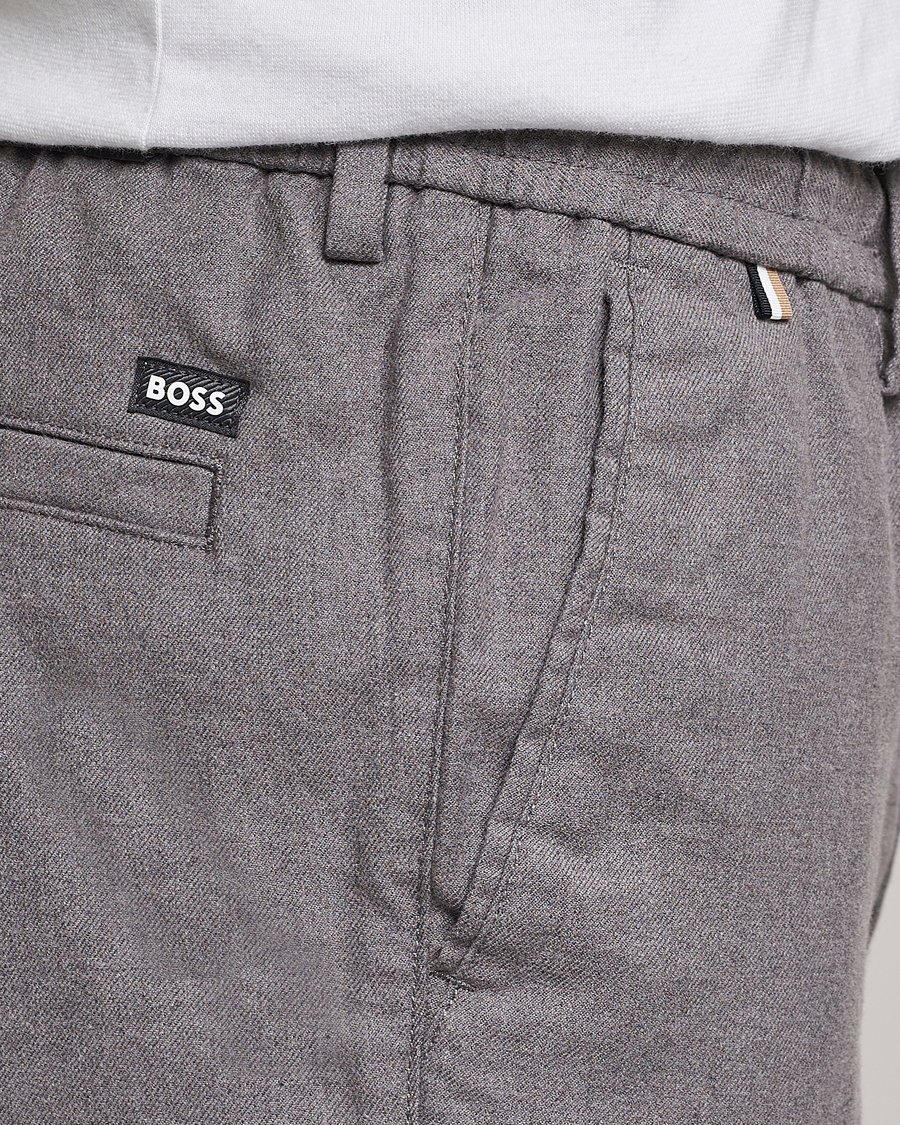 Mies | Housut | BOSS BLACK | Kane Pleated Drawstring Trousers Silver