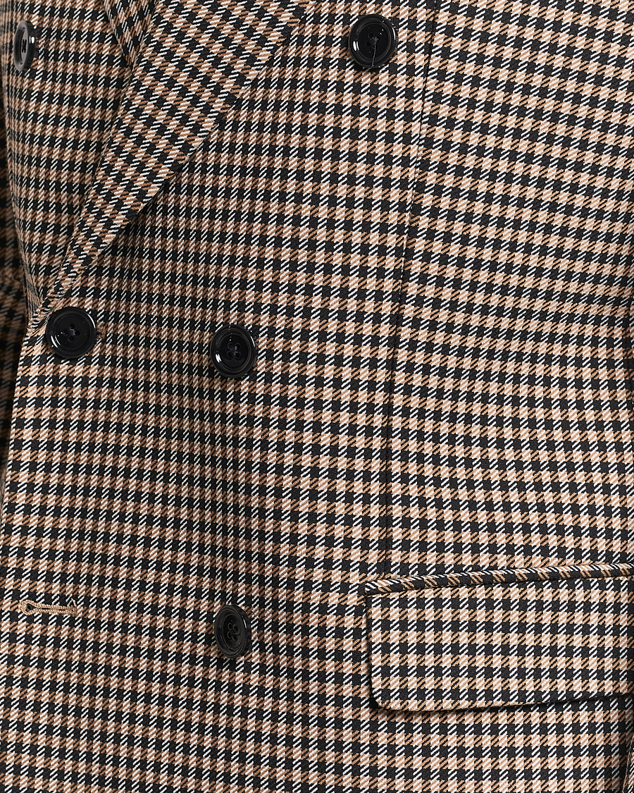 Mies | Pikkutakit | BOSS BLACK | Carper Tweed Checked Double Breasted Blazer Beige