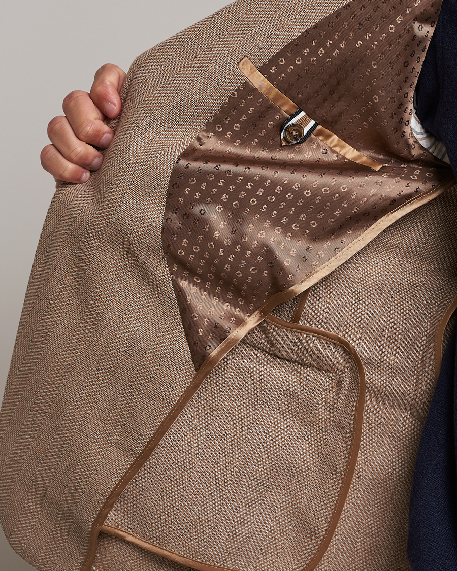 Mies | Pikkutakit | BOSS BLACK | Huston Herringbone Blazer Medium Beige