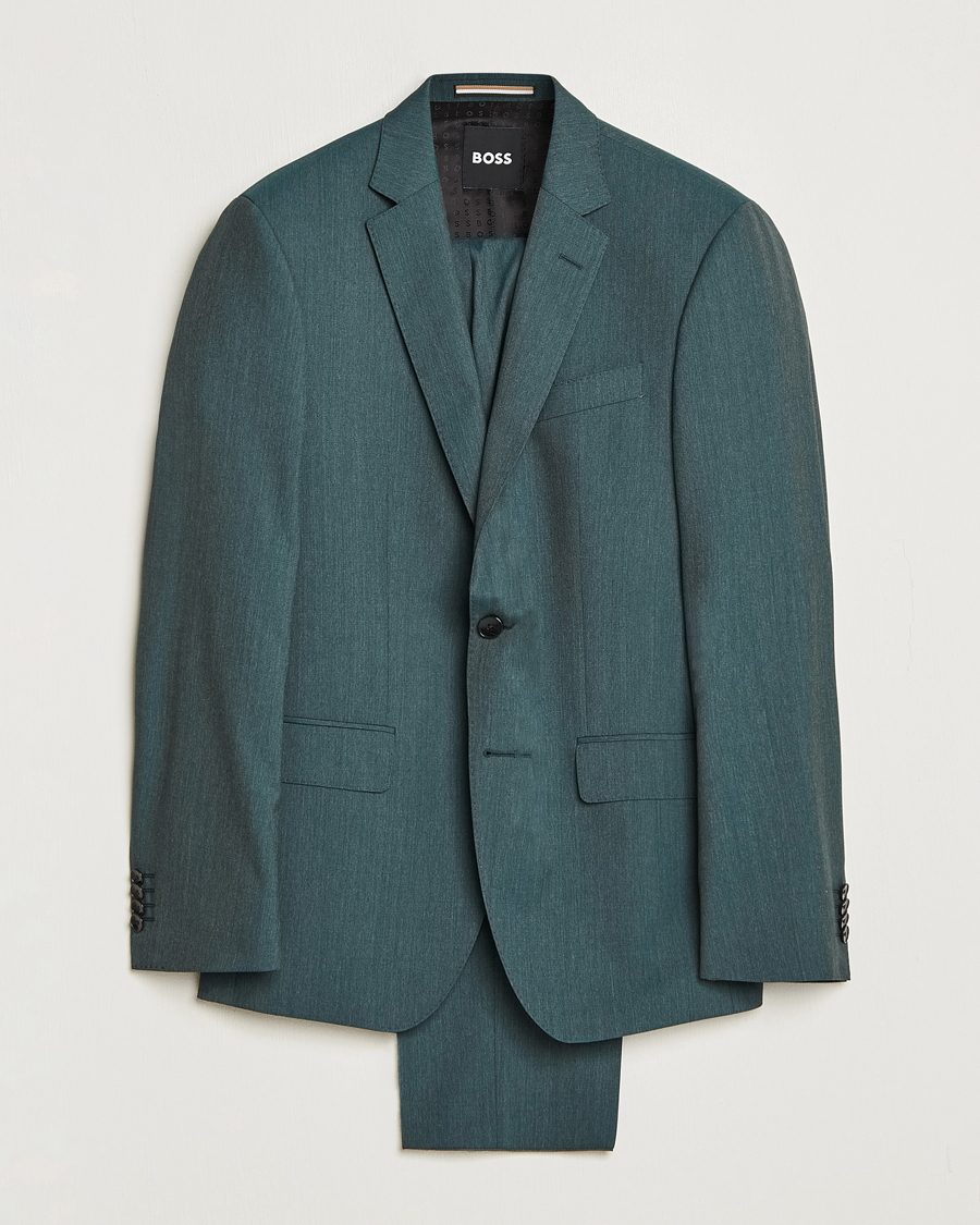 Mies | Puvut | BOSS BLACK | Huge Wool Suit Open Green