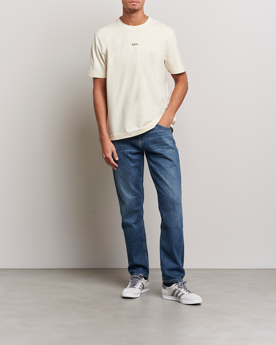 Mies | T-paidat | BOSS ORANGE | Tchup Logo Crew Neck T-Shirt Light Beige