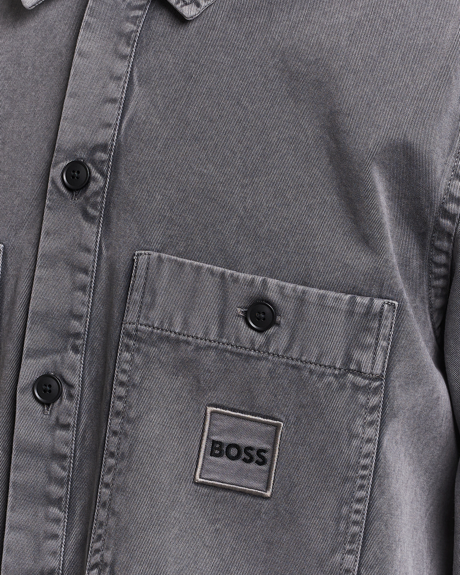 Mies | Kauluspaidat | BOSS ORANGE | Locky Pocket Overshirt Dark Grey