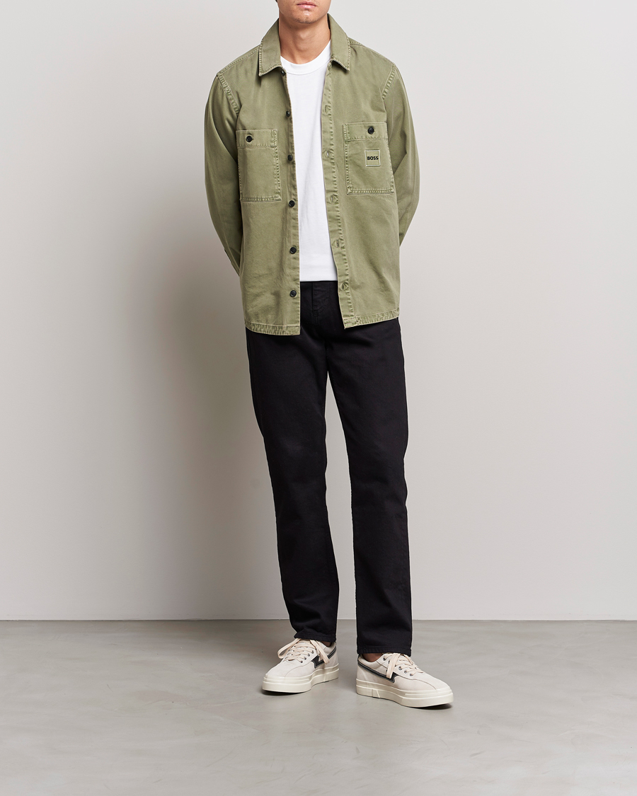 Mies | Kauluspaidat | BOSS ORANGE | Locky Pocket Overshirt Pastel Green