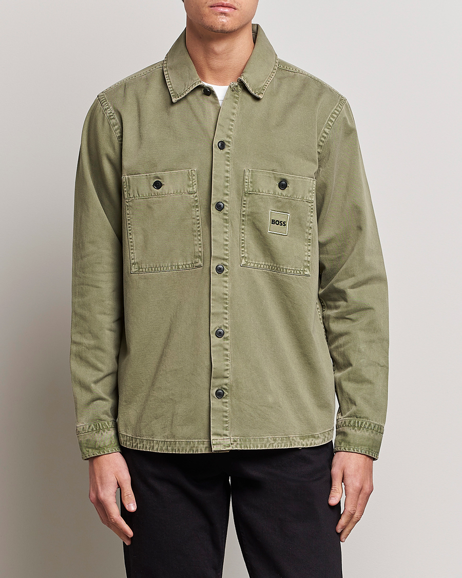 Mies | Rennot | BOSS ORANGE | Locky Pocket Overshirt Pastel Green