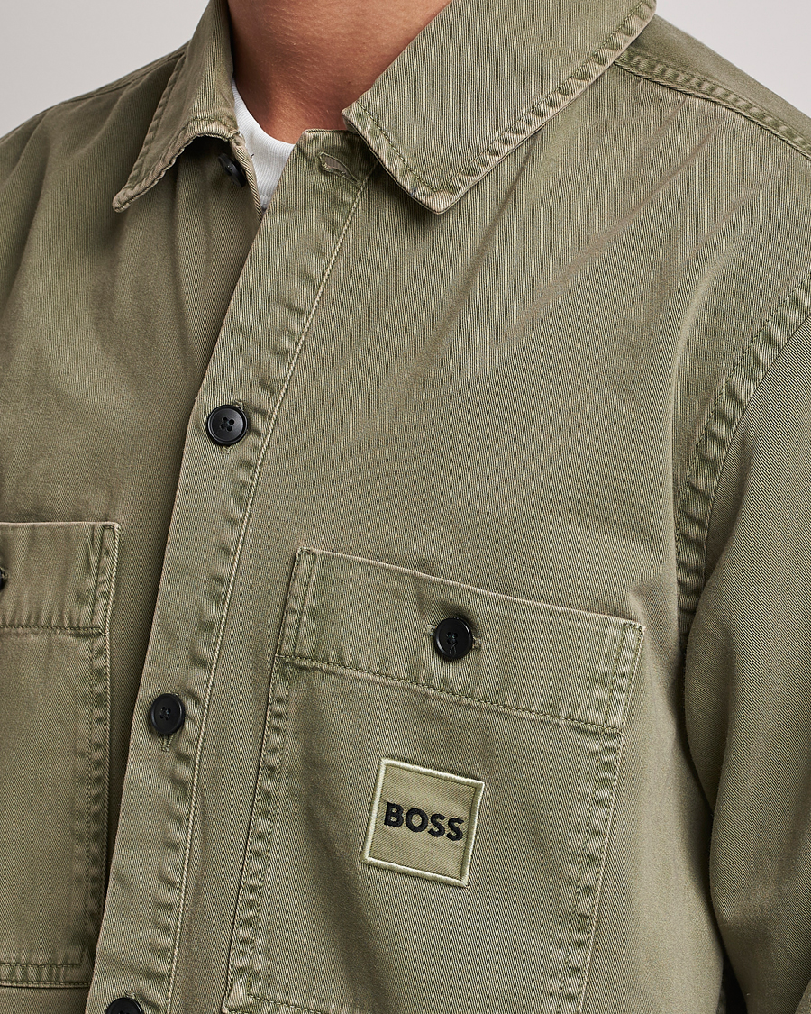Mies | Kauluspaidat | BOSS ORANGE | Locky Pocket Overshirt Pastel Green