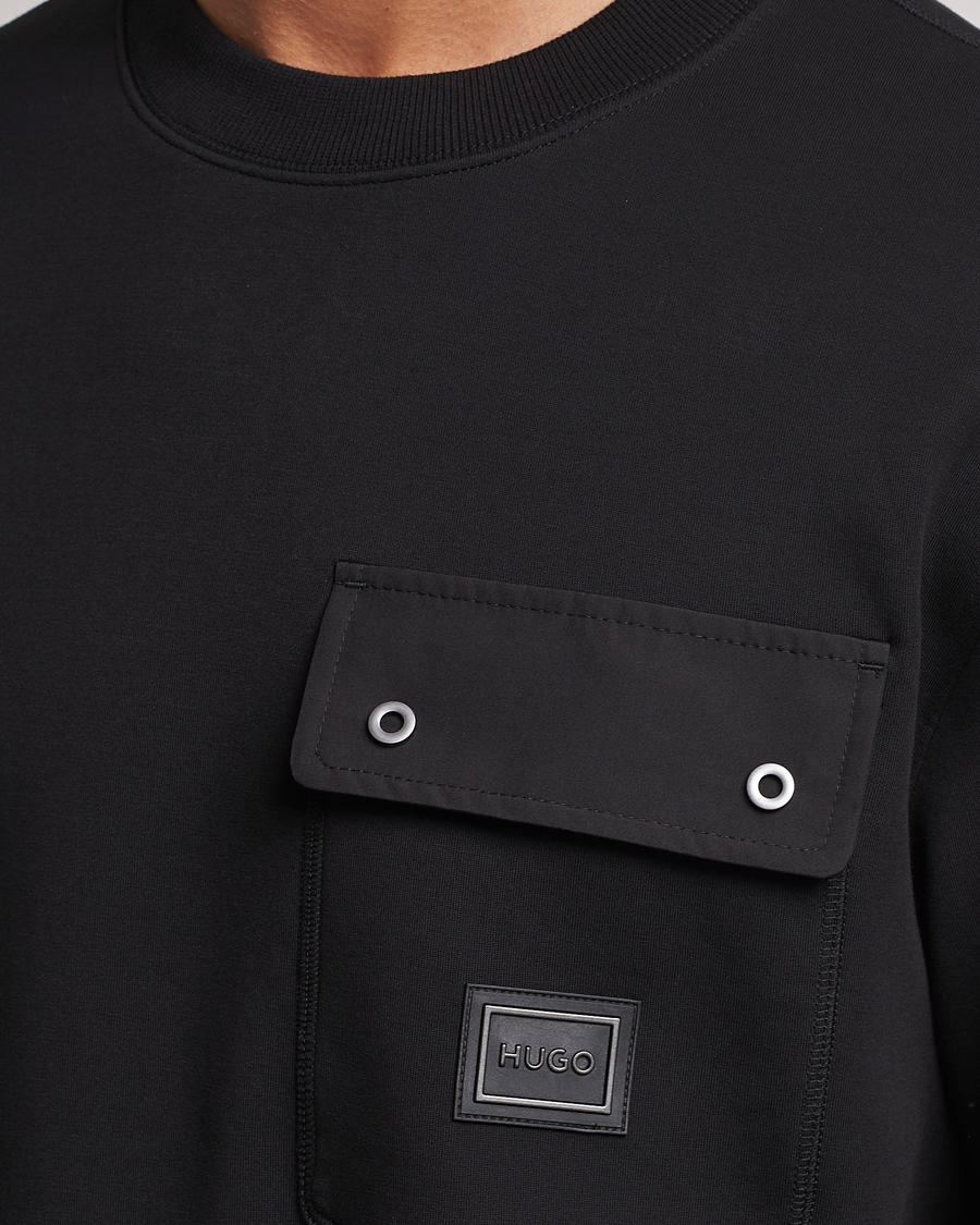 Mies | Puserot | HUGO | Dhaluli Pocket Crew Neck Sweatshirt Black