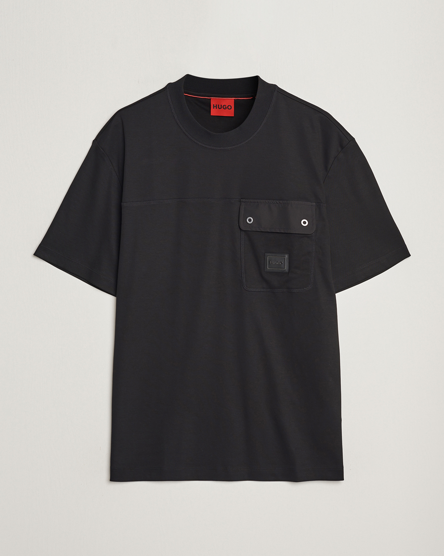 Mies | Mustat t-paidat | HUGO | Dyans Crew Neck Pocket T-Shirt Black