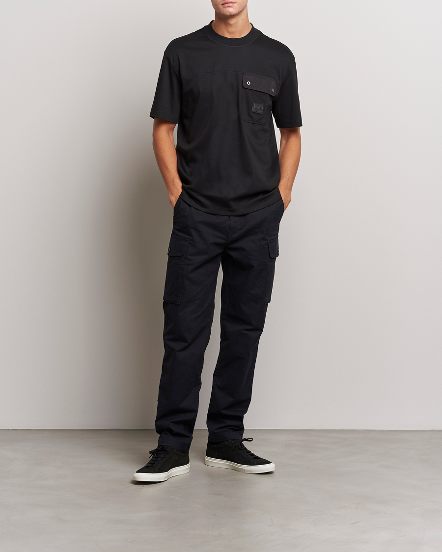 Mies | T-paidat | HUGO | Dyans Crew Neck Pocket T-Shirt Black
