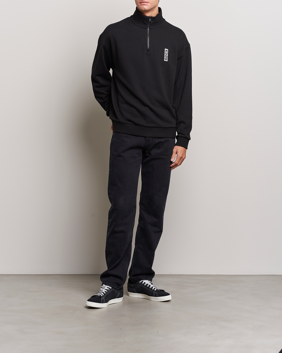 Mies | Puserot | HUGO | Dutzagata Logo Half Zip Sweater Black