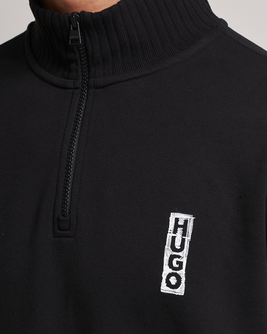 Mies | Puserot | HUGO | Dutzagata Logo Half Zip Sweater Black