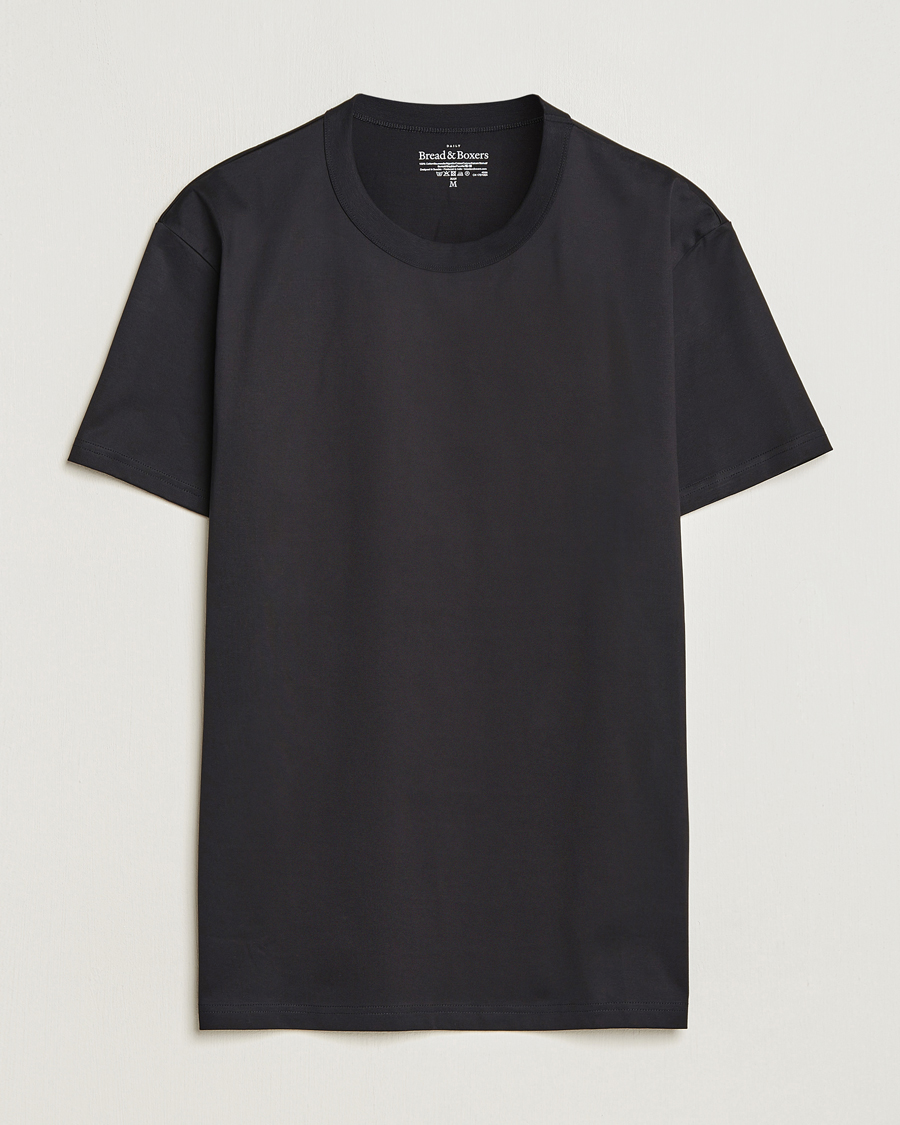 Mies | T-paidat | Bread & Boxers | Pima Cotton Crew Neck T-Shirt Black