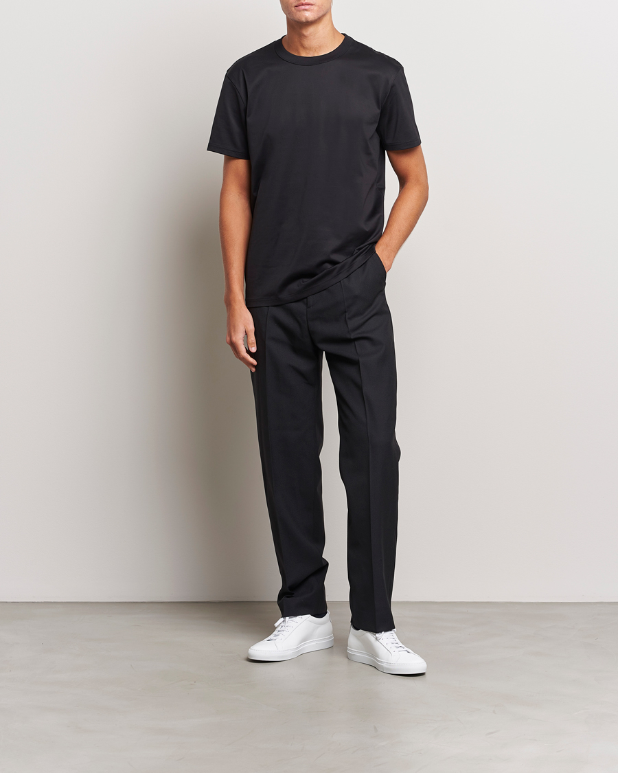 Mies | T-paidat | Bread & Boxers | Pima Cotton Crew Neck T-Shirt Black
