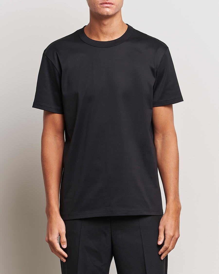 Mies | T-paidat | Bread & Boxers | Pima Cotton Crew Neck T-Shirt Black