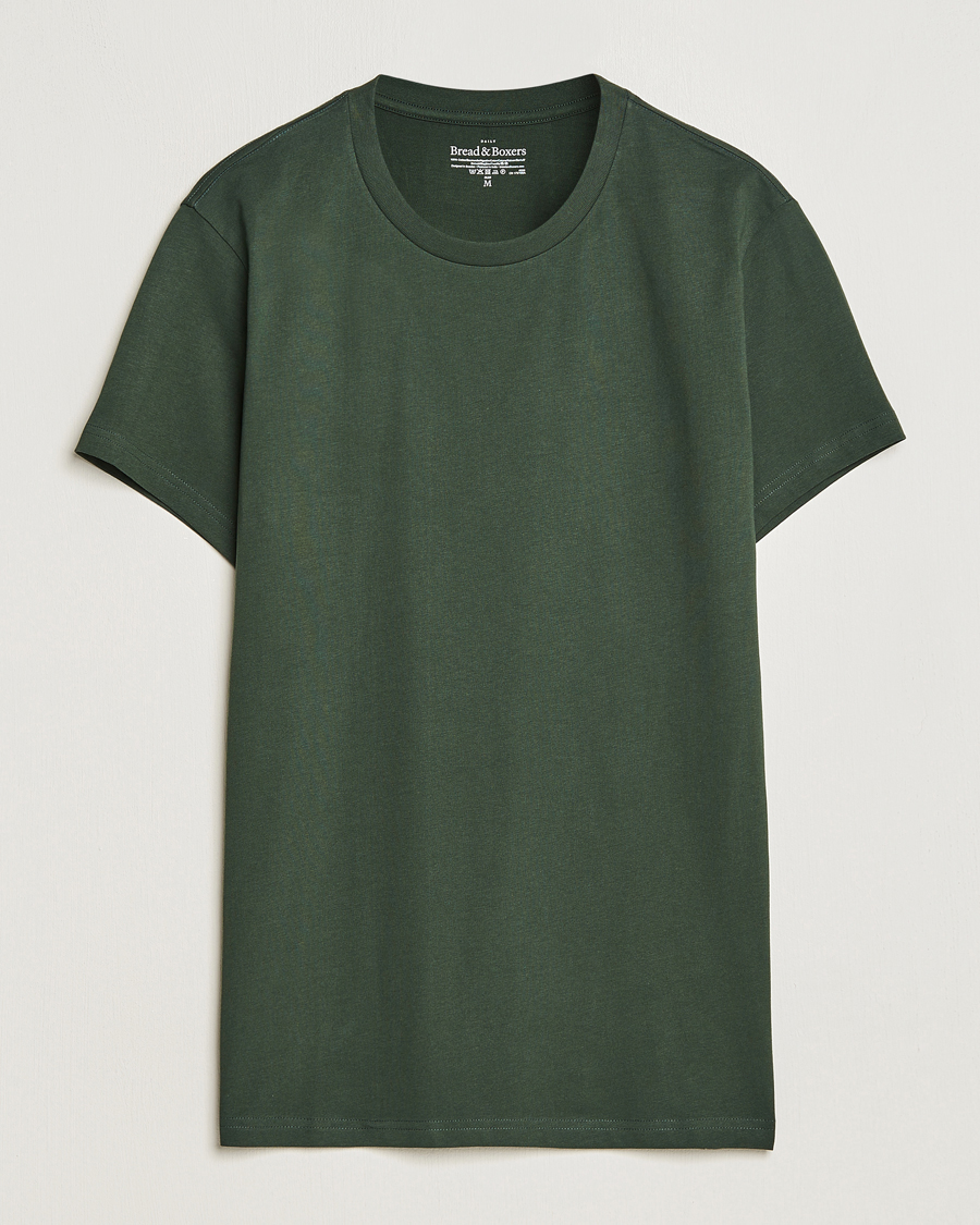 Mies | T-paidat | Bread & Boxers | Heavy Cotton Crew Neck T-shirt Forest Green