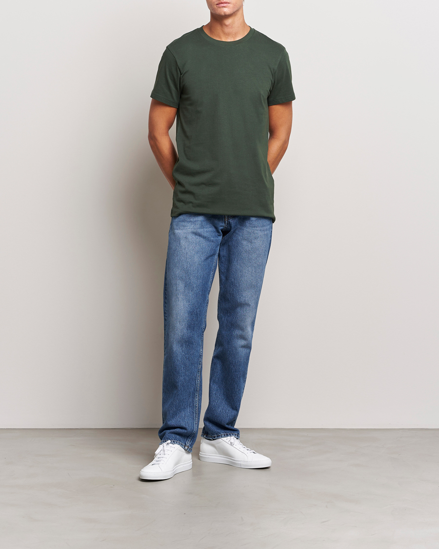 Mies | T-paidat | Bread & Boxers | Heavy Cotton Crew Neck T-shirt Forest Green