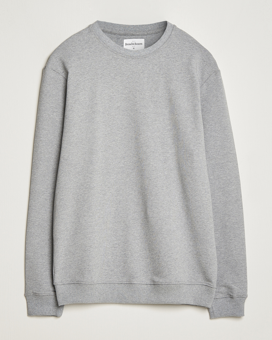 Mies | Puserot | Bread & Boxers | Loungewear Crew Neck Sweatshirt Grey Melange