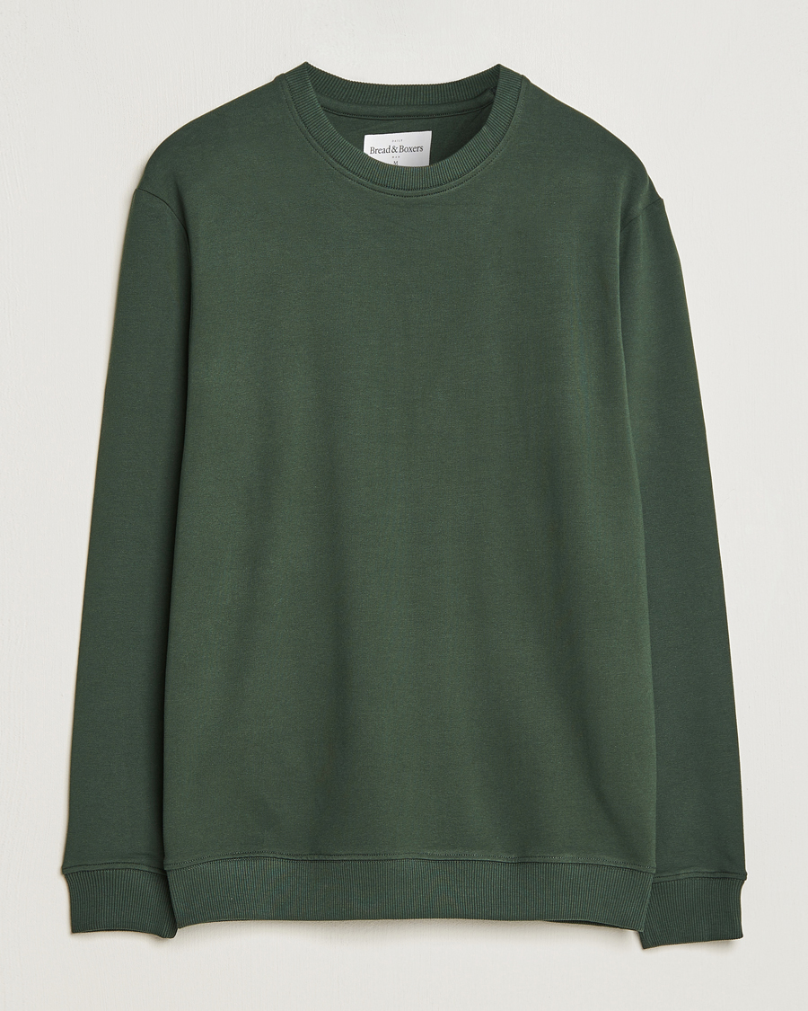Mies | Puserot | Bread & Boxers | Loungewear Crew Neck Sweatshirt Forest Green