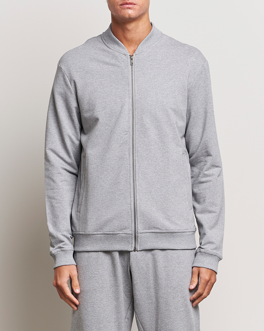 Mies | Full-zip | Bread & Boxers | Loungewear Full Zip Sweater Grey Melange