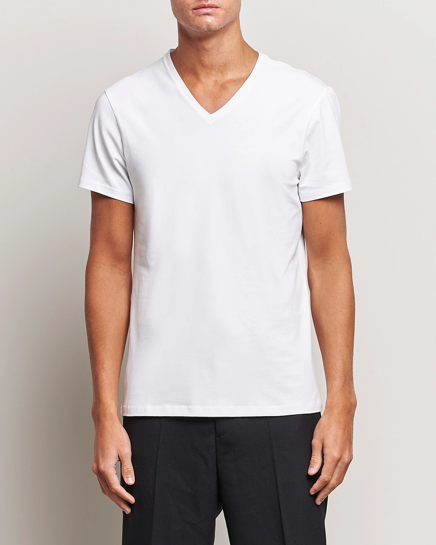 Mies | Bread & Boxers | Bread & Boxers | 2-Pack V-Neck T-Shirt White