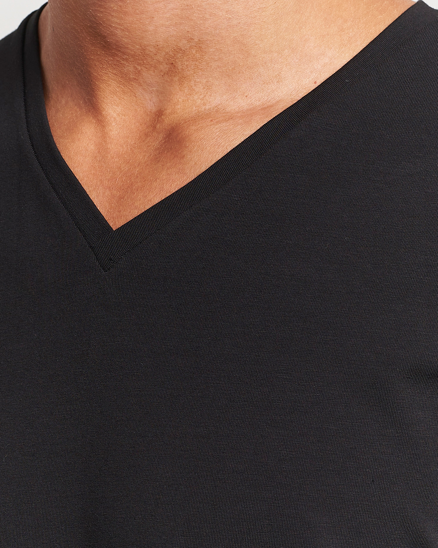 Mies | T-paidat | Bread & Boxers | 2-Pack V-Neck T-Shirt Black
