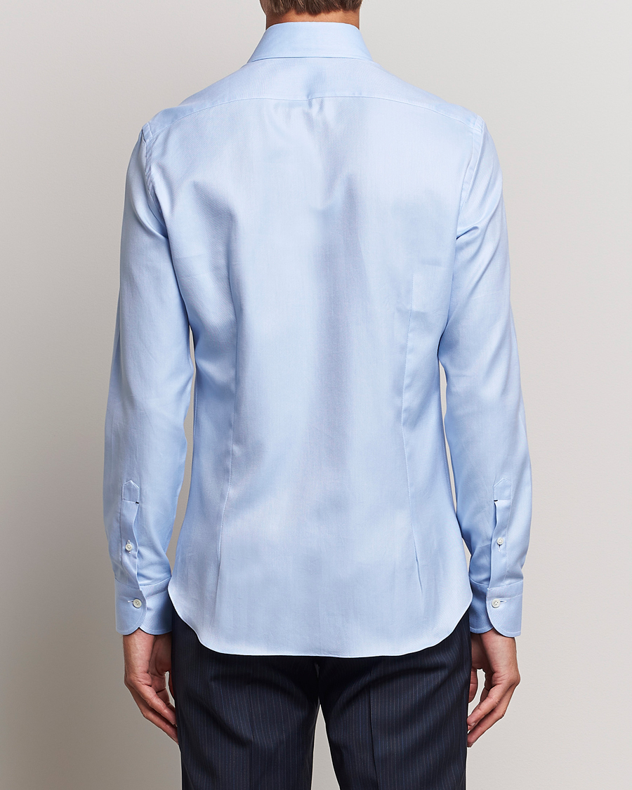 Mies | Kauluspaidat | Mazzarelli | Soft Button Down Twill Shirt Light Blue