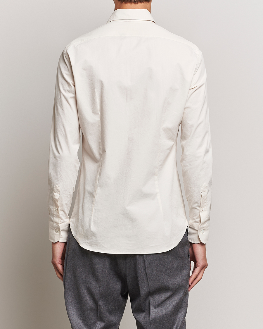 Mies | Kauluspaidat | Mazzarelli | Soft Twill Cotton Shirt White