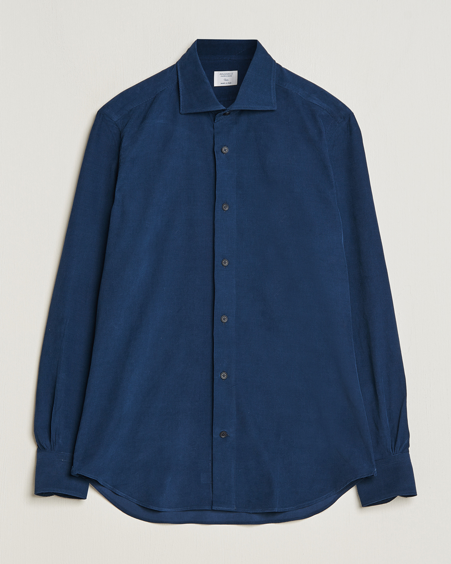 Mies | Kauluspaidat | Mazzarelli | Soft Corduroy Shirt Navy