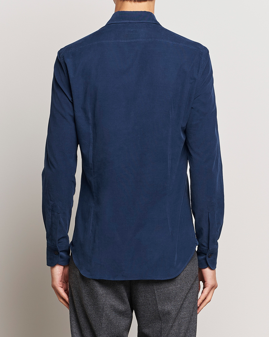 Mies | Kauluspaidat | Mazzarelli | Soft Corduroy Shirt Navy