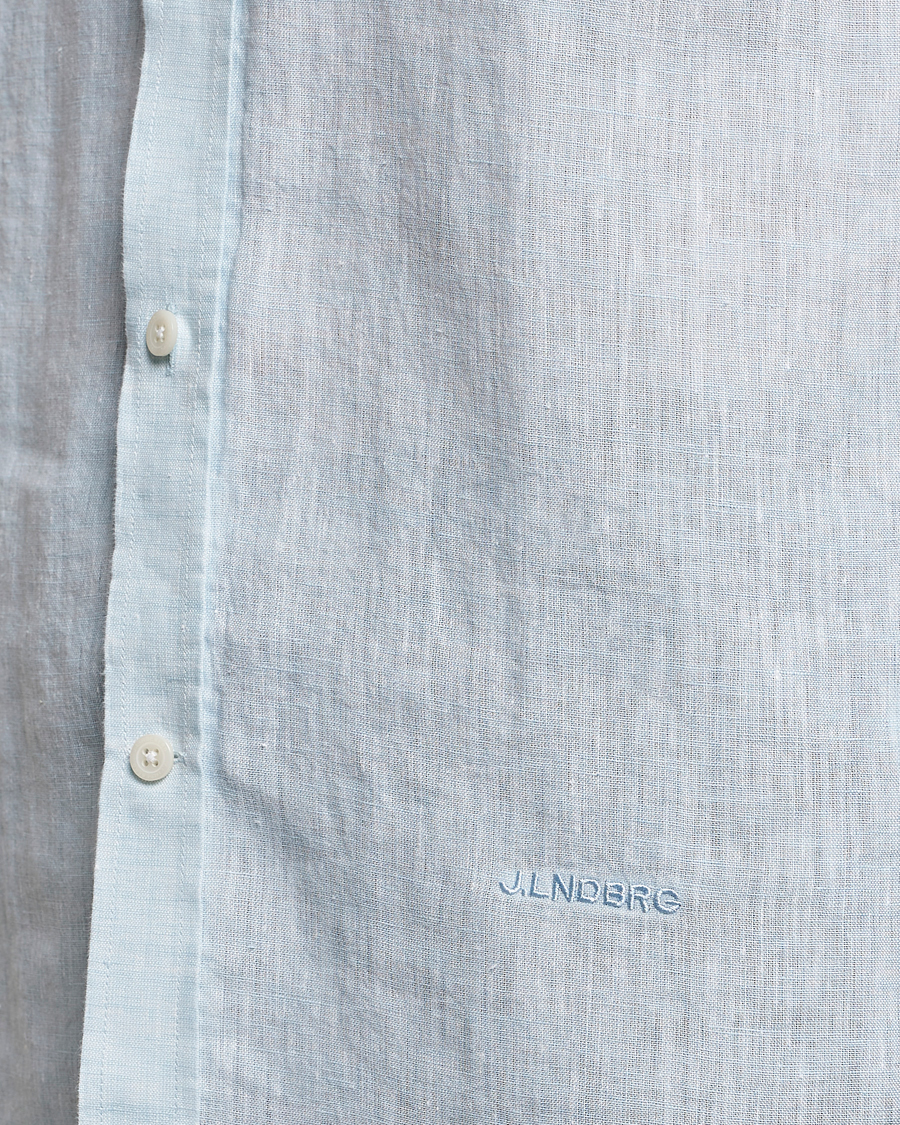 Mies | Kauluspaidat | J.Lindeberg | Reg Fit Linen Melange Shirt Dream Blue