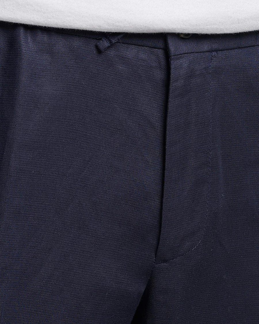 Mies | Housut | J.Lindeberg | Baron Tencel/Linen Trousers Navy