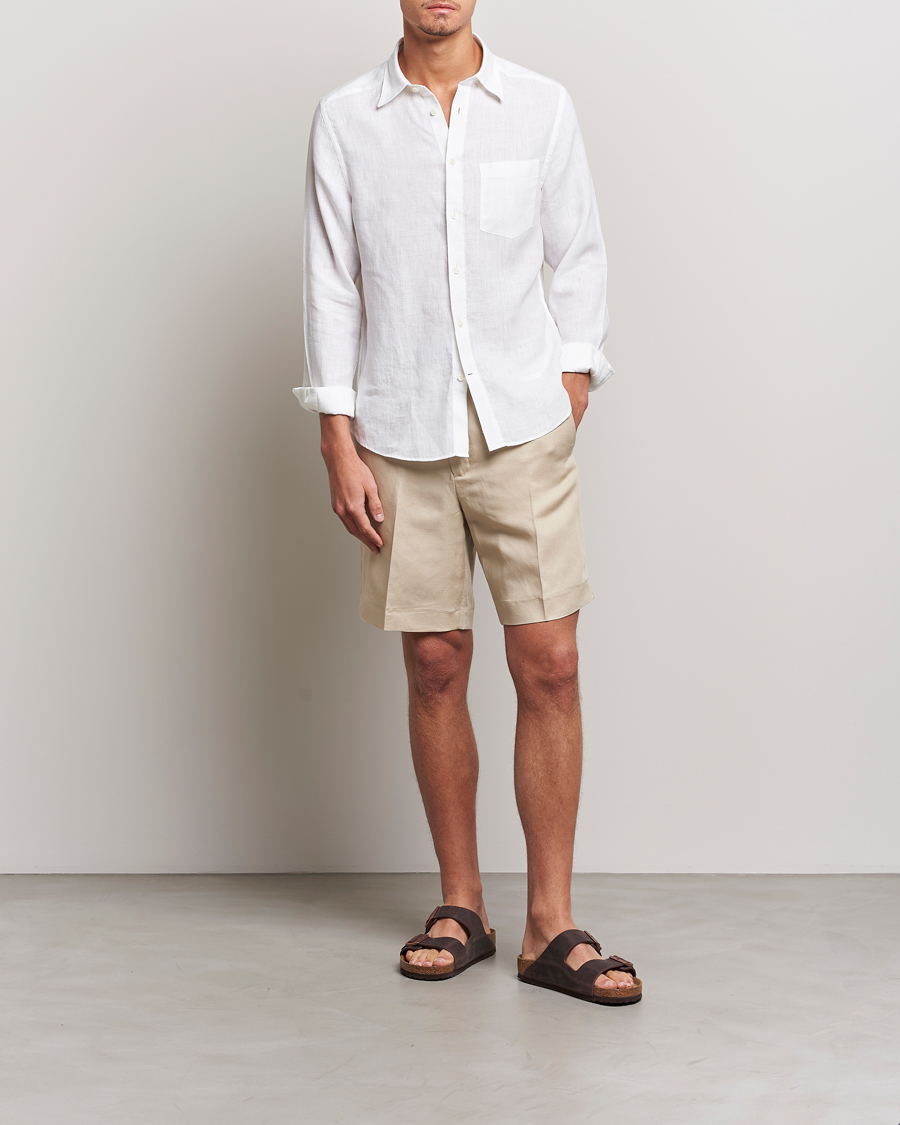 Mies | Shortsit | J.Lindeberg | Baron Tencel/Linen Shorts Safari Beige
