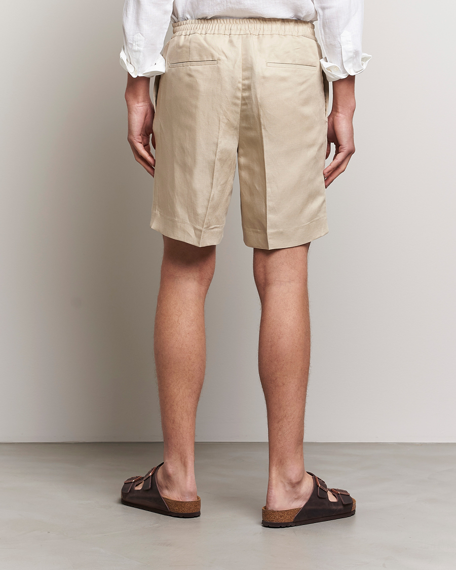 Mies | Shortsit | J.Lindeberg | Baron Tencel/Linen Shorts Safari Beige