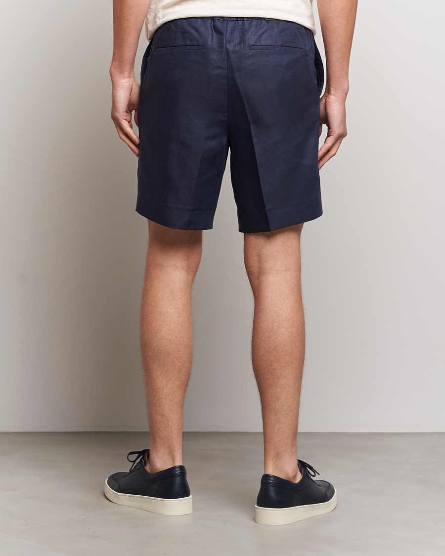 Mies | Shortsit | J.Lindeberg | Baron Tencel/Linen Shorts Navy