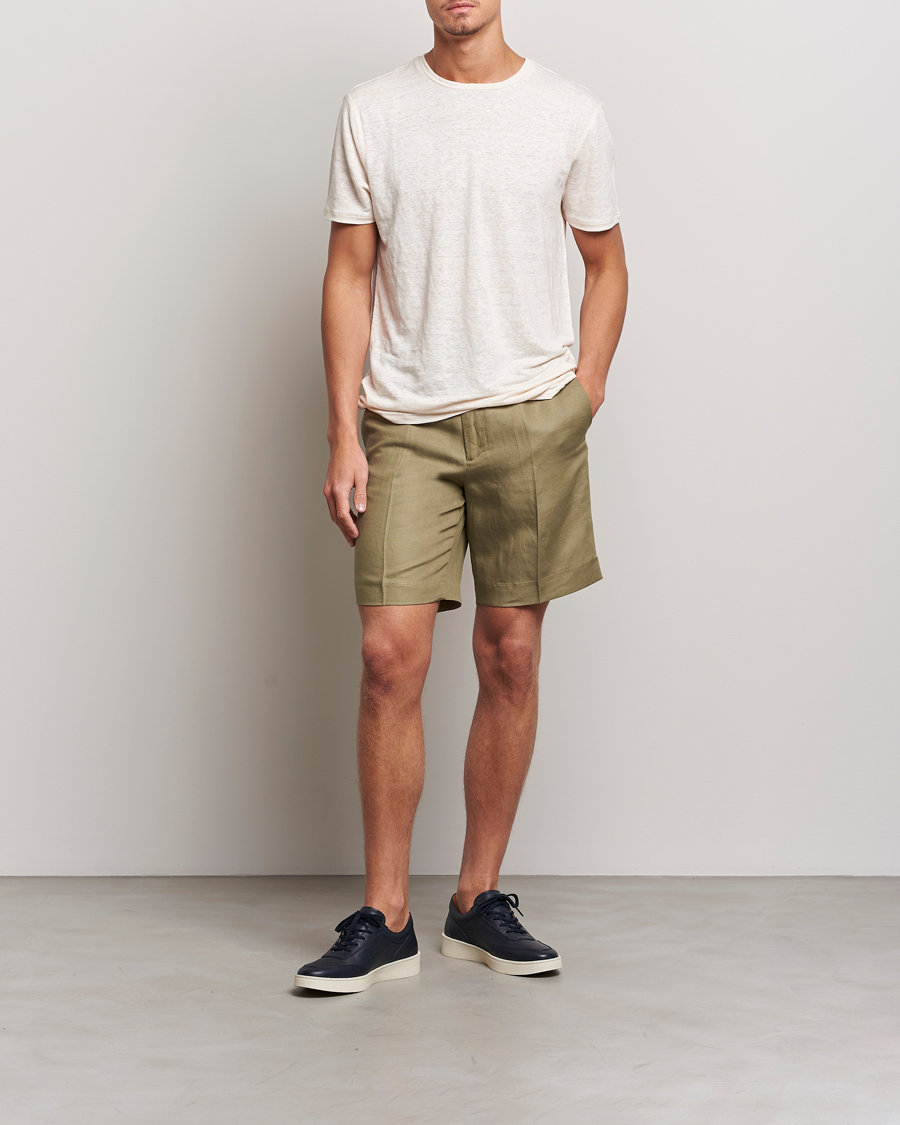 Mies | Shortsit | J.Lindeberg | Baron Tencel/Linen Shorts Aloe