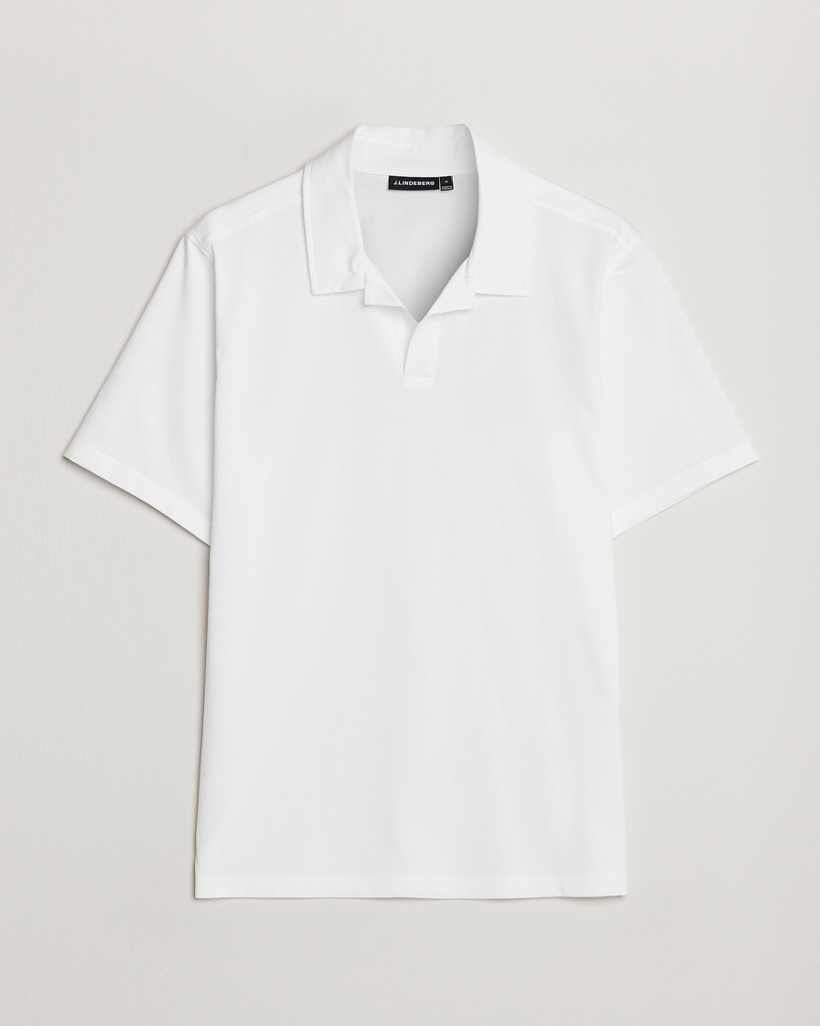 Mies | Pikeet | J.Lindeberg | Asher Open Collar Polo Shirt White