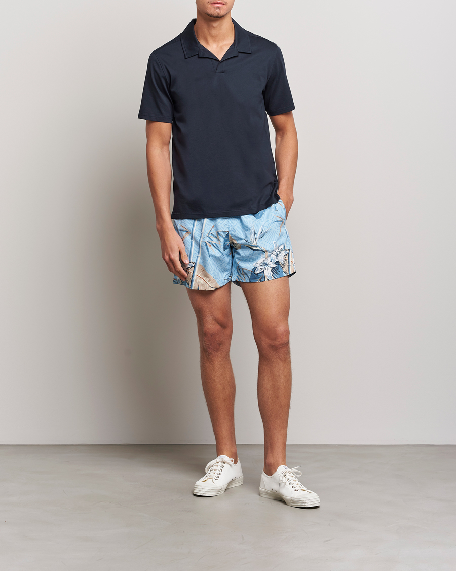 Mies | Pikeet | J.Lindeberg | Asher Open Collar Polo Shirt Navy