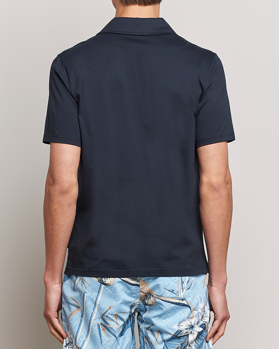 Mies | Pikeet | J.Lindeberg | Asher Open Collar Polo Shirt Navy