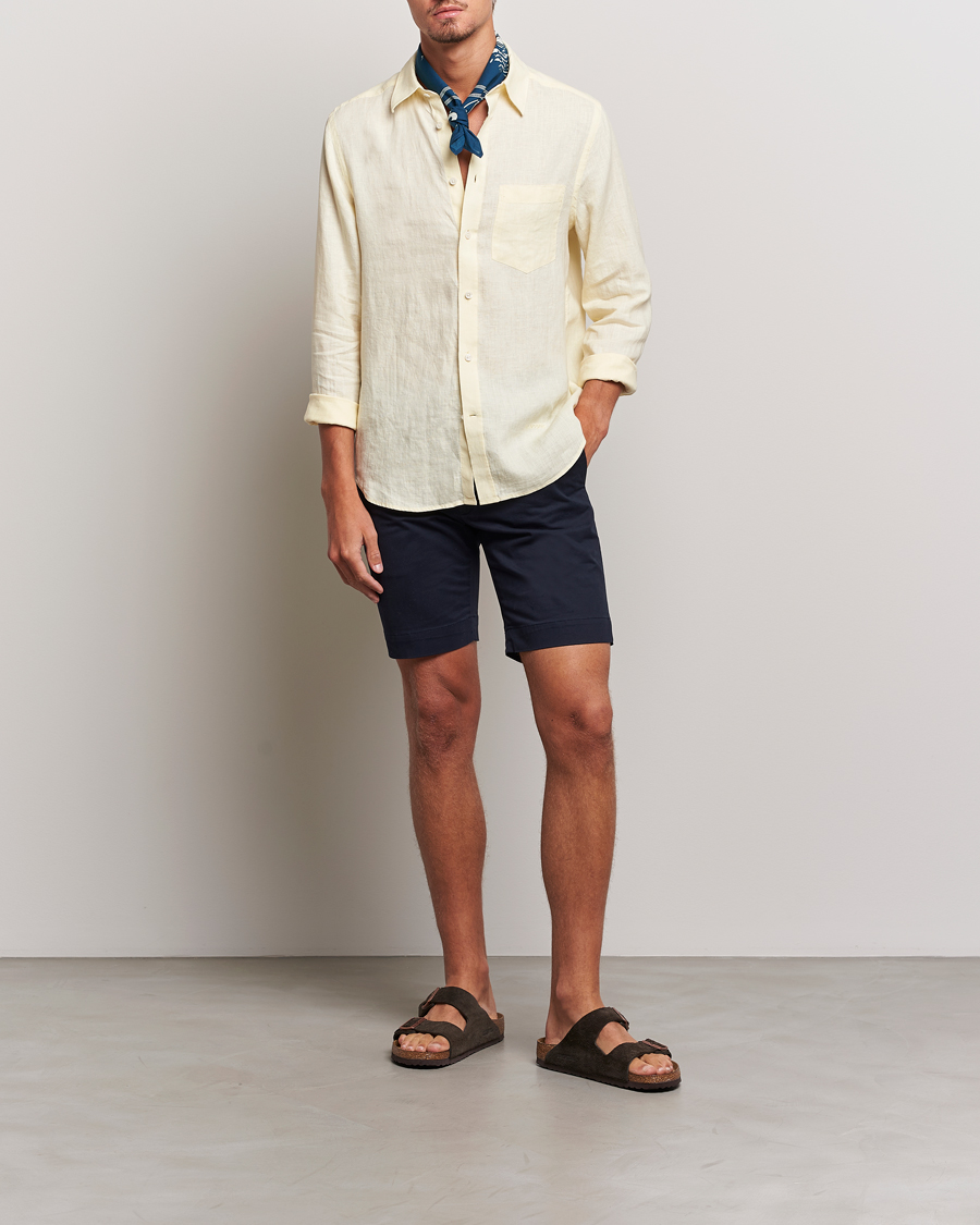 Mies | Kauluspaidat | J.Lindeberg | Clean Linen Slim Shirt Pear Sorbet