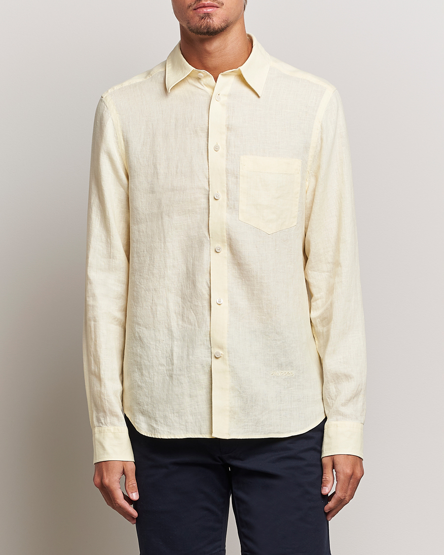 Mies |  | J.Lindeberg | Clean Linen Slim Shirt Pear Sorbet