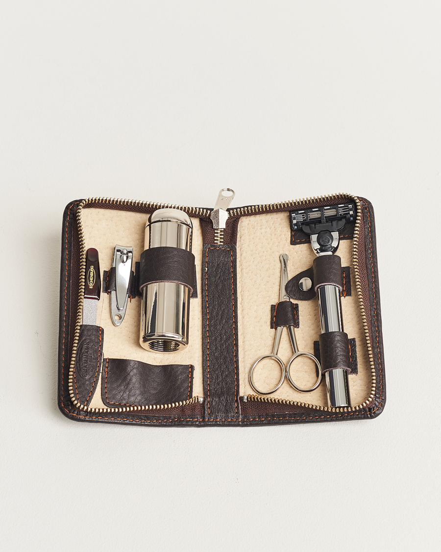 Mies | Kotiin | F. Hammann | Shaving and Manicure Set Dark Brown